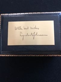 Many Original Pieces, Signed Lyndon B Johnson