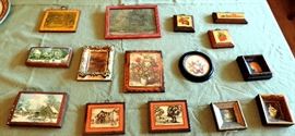 COLLECTION OF MINI FRAMED PICTURES
