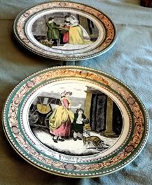 PAIR OF ENGLISH CHINA PLATES