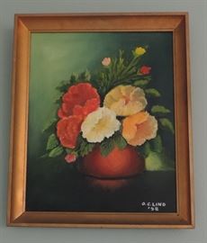 OSCAR C LIND OIL PAINTING