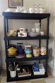 KITCHENWARE, DISHES, GLASSWARE