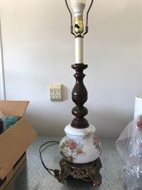 Antique lamp minus shade.