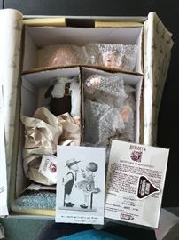 Hershey Chocolate Boy and Girl Kissing Collection. With certificates and low number. Comes with stands and protective clear covering.