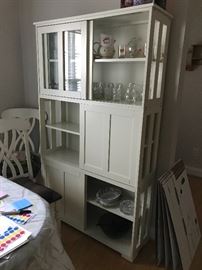 China cabinet and crystal pieces