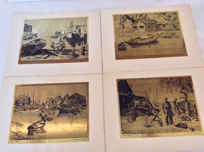 Collector's Portfolio of Gold-Etch Prints by Lionel Barrymore, United Music Systems.