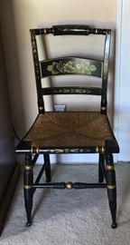 Antique Wooden Hickcock chair with original Straw Seat