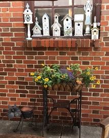 Planters, pots, birdhouses, outdoor decor