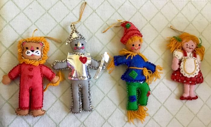 Bucilla Kit Completed Wizard of Oz Ornaments