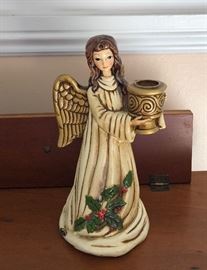 Vintage Ceramic Angel Candle Holder 