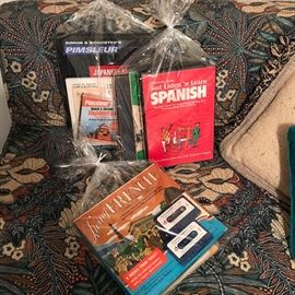 Language Learning books and tapes...Japanese, French and Spanish