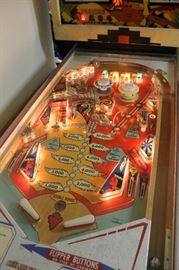 Vintage Gottlieb Big Indian pinball machine in working condition, Rare!  Played regularly, may need slight repair to extra game, but other than that, solid.