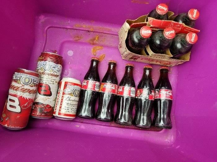 Vintage Coke and Bud Containers