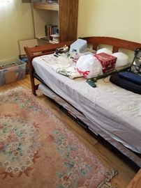 Great day bed and book case top has glass doors and bottom solid doors.  We have two in good shape. 