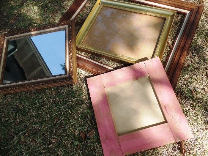 several frames and mirrors