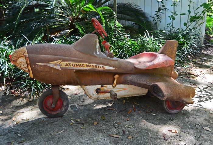 1950 Murray Atomic Missile pedal car; available for pre sale at $695, email earlybirdes@gmail.com