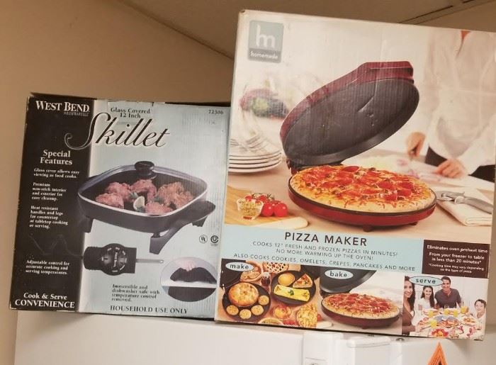 Electric skillet and pizza maker