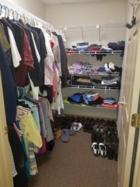Men and women clothes and shoes lots of name brand items