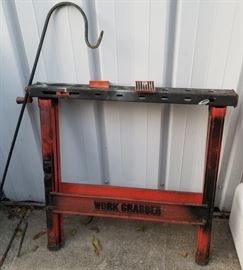Shepherd hook and work graber stand