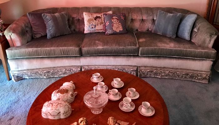 Vintage Velveteen Couch