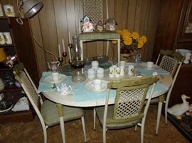 Dining Table with four Chairs + Dishware Set