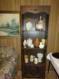 Wood Wall Shelves + Glass Collectables