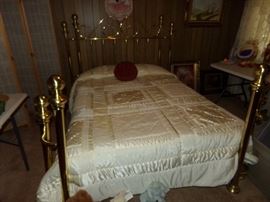 Brass Bed with all the Bed Set
