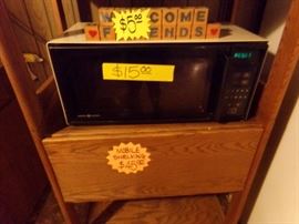 Micro Wave Oven + Mobile Shelving Unit
