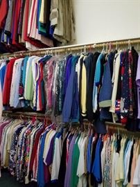 Lots of clothes some vintage around 80's