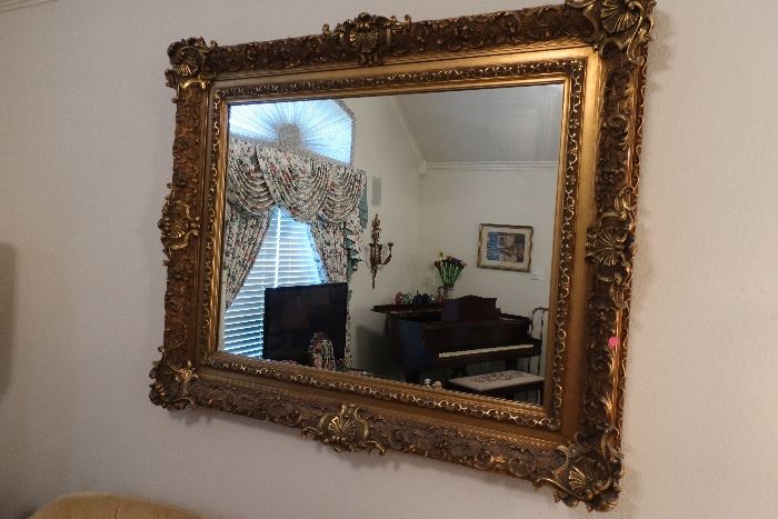 Large ornate mirror