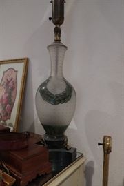 Glass painted lamp