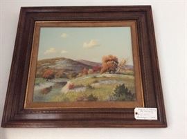 Original G. Harvey oil painting , signed and dated 1958
