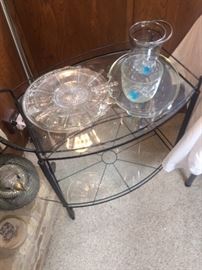 Mid century serving cart