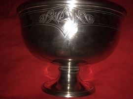 Arthur Stone sterling bowl - 740 grams or 22 troy ounces.  The mark indicates the piece was made in the period 1908-1937 and most likely around 1925