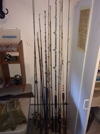 fishing rods and reels