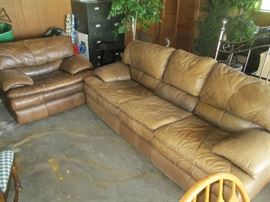 Nice Leather Couch & Chair