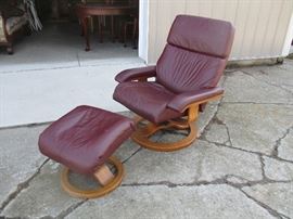leather chair & ottoman