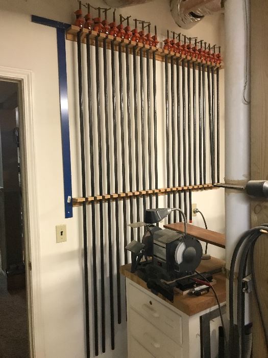 Pipe Clamps and wall rack