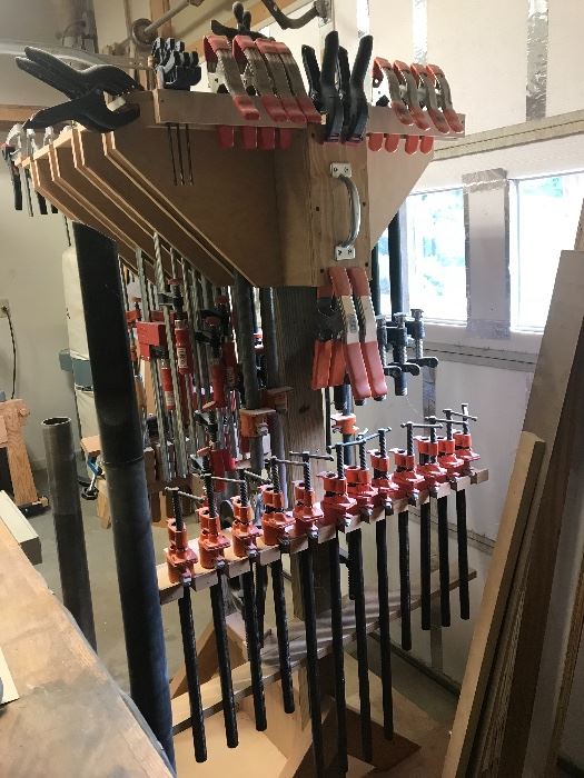 Varies wood clamps and rack