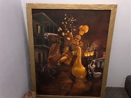 Original Martin Wolhgemuth 
Mardi Gras Painting 