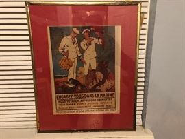 Framed posterFrench Sailors 