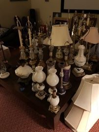 Huge collection of lamps.