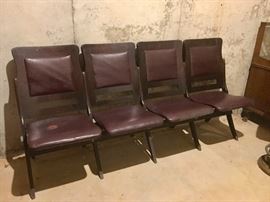 Leather theater chairs