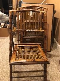 Bamboo folding chairs