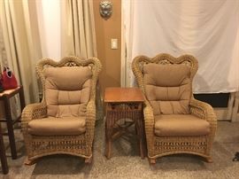Rattan rocking chairs