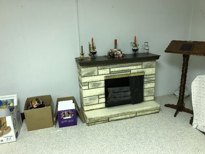 A portable fireplace 