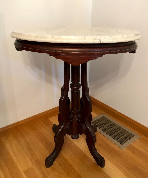 Eastlake, marble-top table