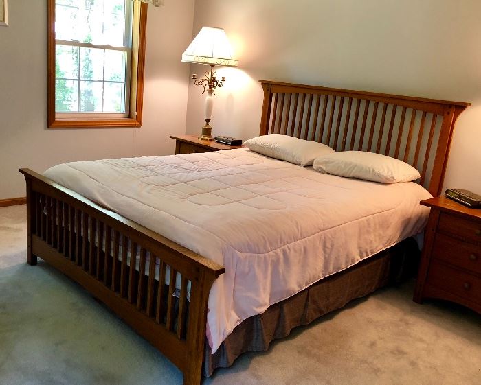 Bedroom Set - Impressions by Thomasville - consists of Queen Bed, 2 night stands, bureau with mirror and tall dresser.