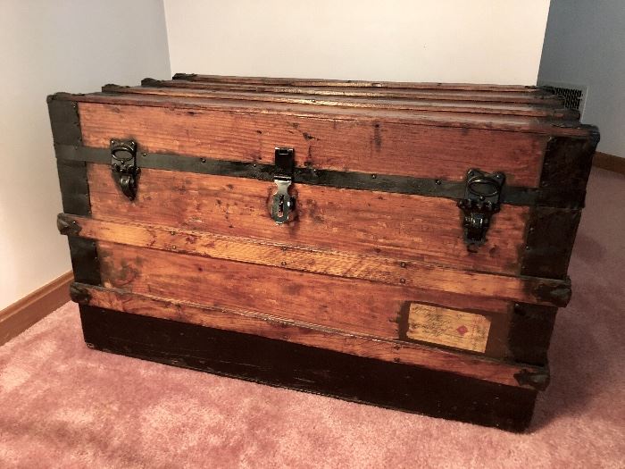 Refinished Antique Trunk