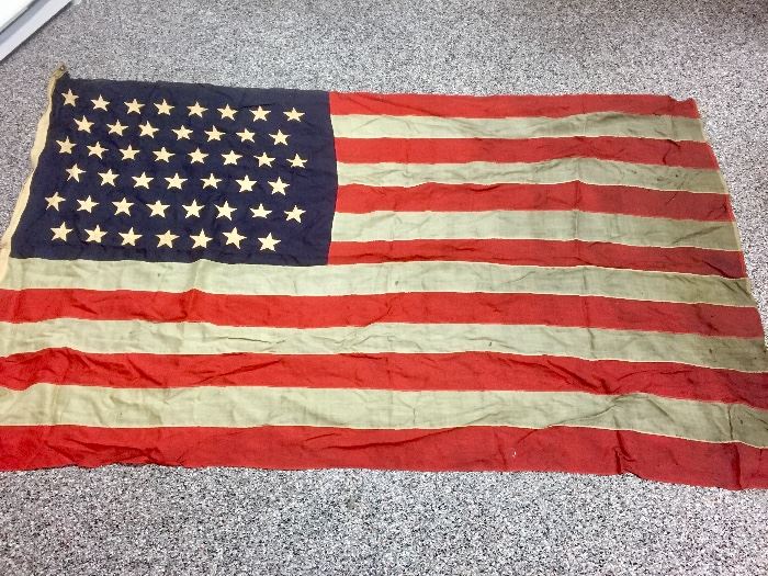 Large old 45 star flag... appx. 9 x 5