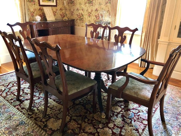 Gorgeous Double Pedestal Mahogany Dining Table ...